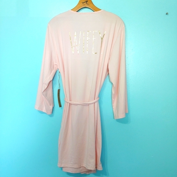 Rae Dunn Lace Trim Wrap Robe Size Large NWT - Picture 2 of 7